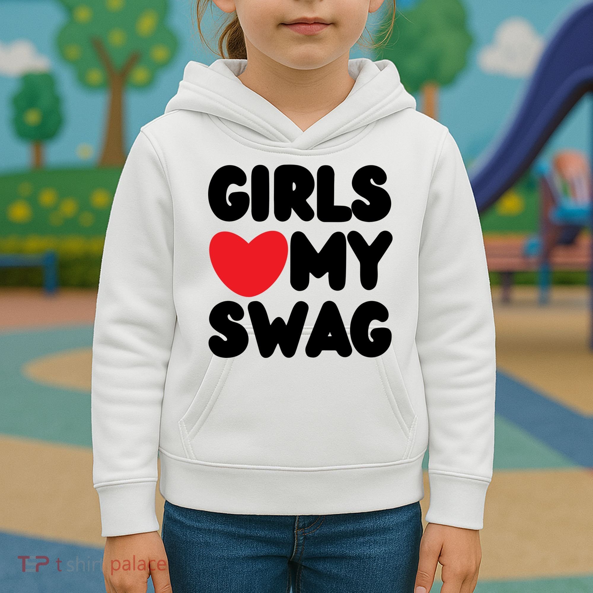 Girls Love My Swag Kids Hoodie
