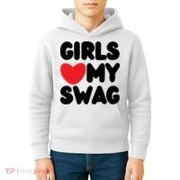 Girls Love My Swag Kids Hoodie thumb 4