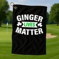 Ginger Lives Matter St Patricks Day Golf Towel thumb 1