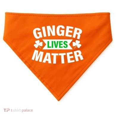 Ginger Lives Matter St Patricks Day USA-Made Doggie Bandana