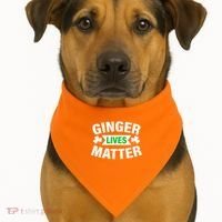 Ginger Lives Matter St Patricks Day USA-Made Doggie Bandana thumb 1