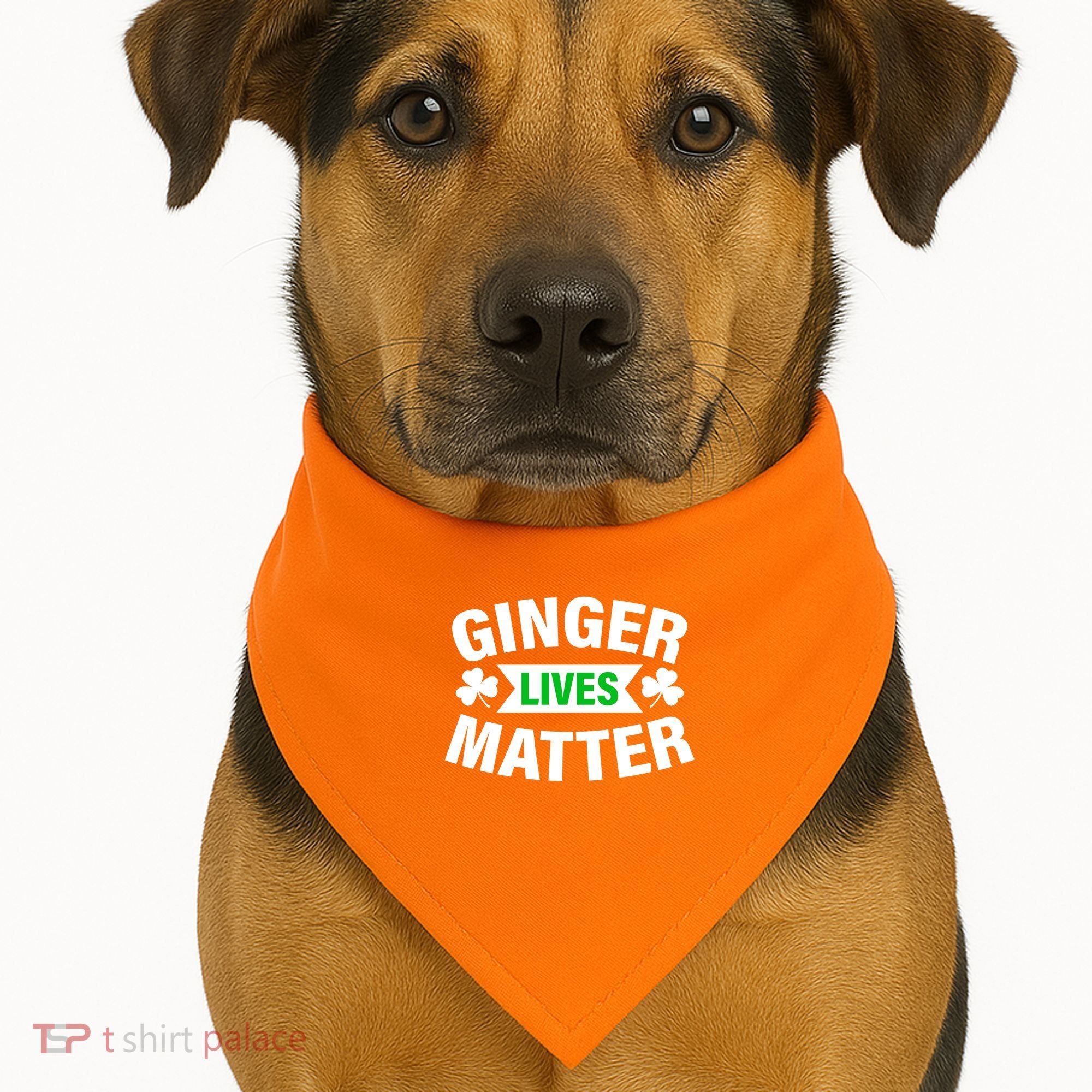 Ginger Lives Matter St Patricks Day USA-Made Doggie Bandana