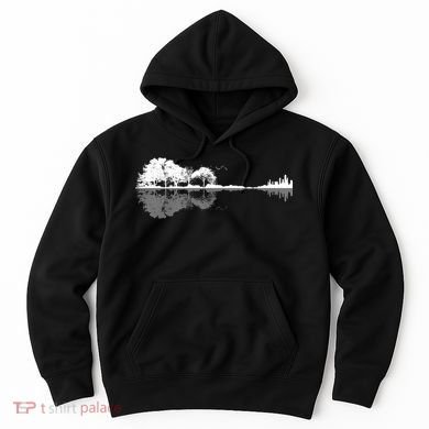 Guitar Lake Nature Wilderness Graphic Hoodie