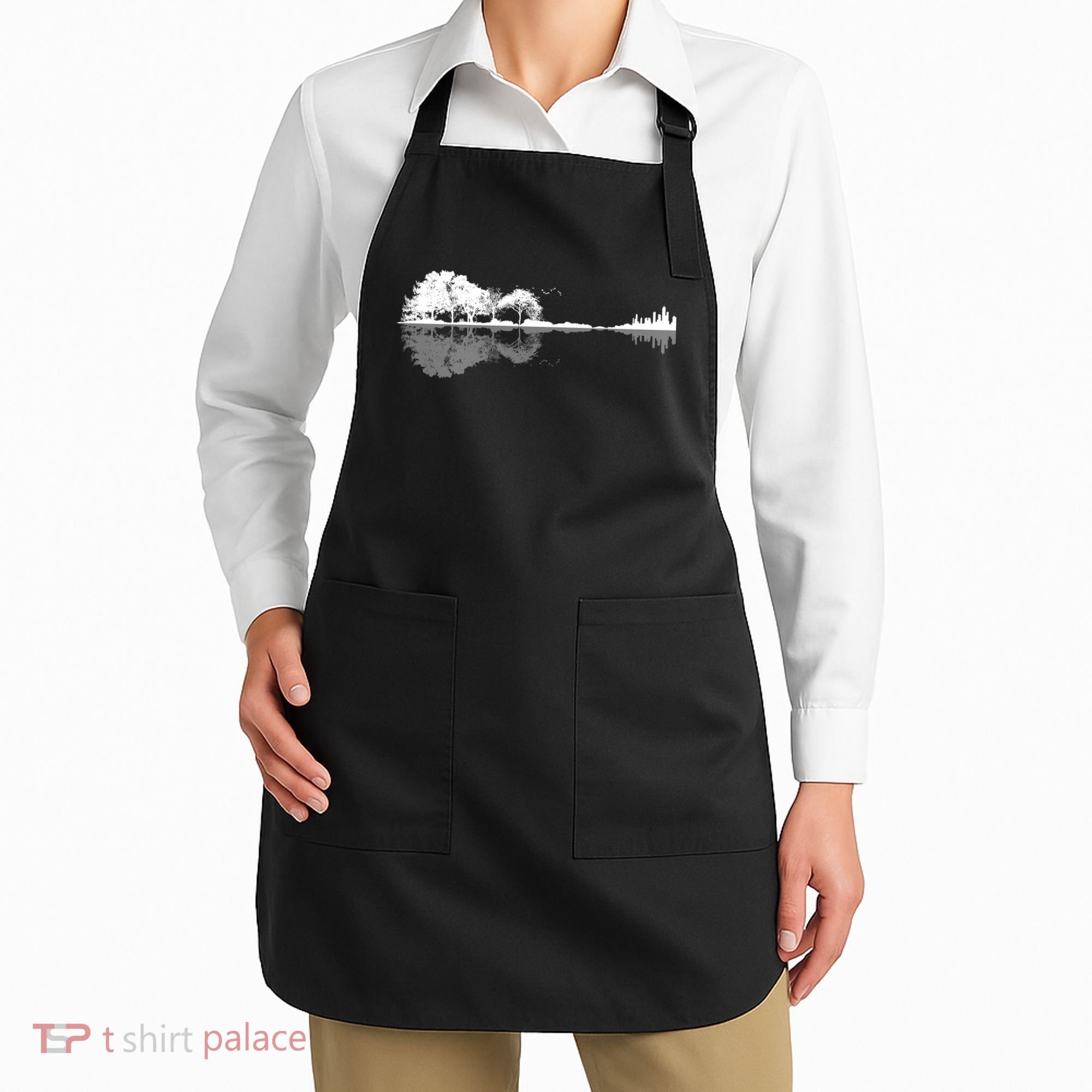 Guitar Lake Nature Wilderness Graphic Apron