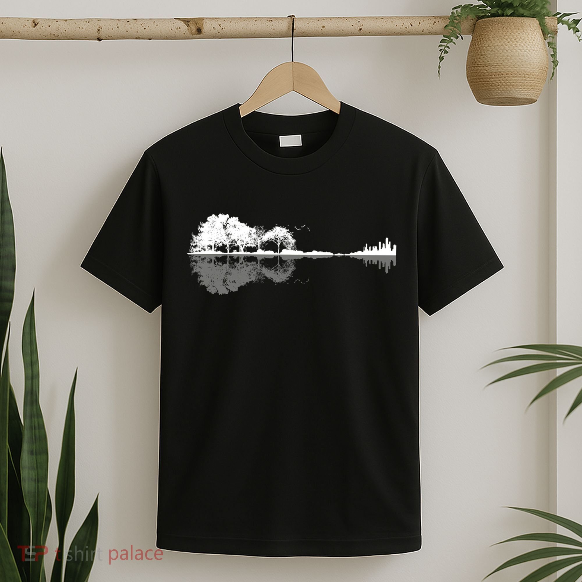 Guitar Lake Nature Wilderness Graphic T-Shirt
