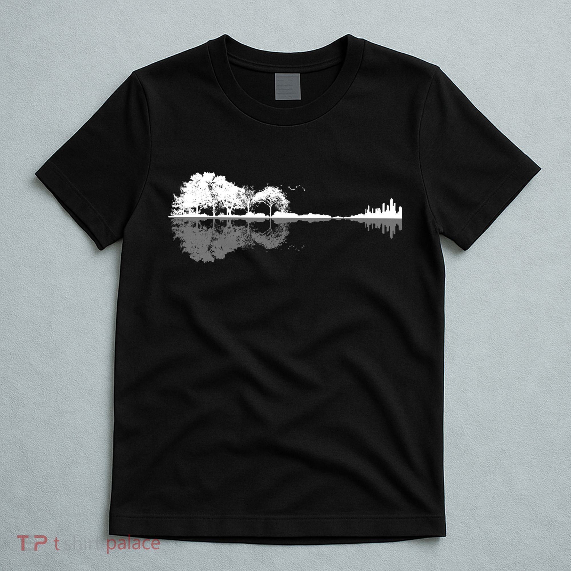 Guitar Lake Nature Wilderness Graphic T-Shirt
