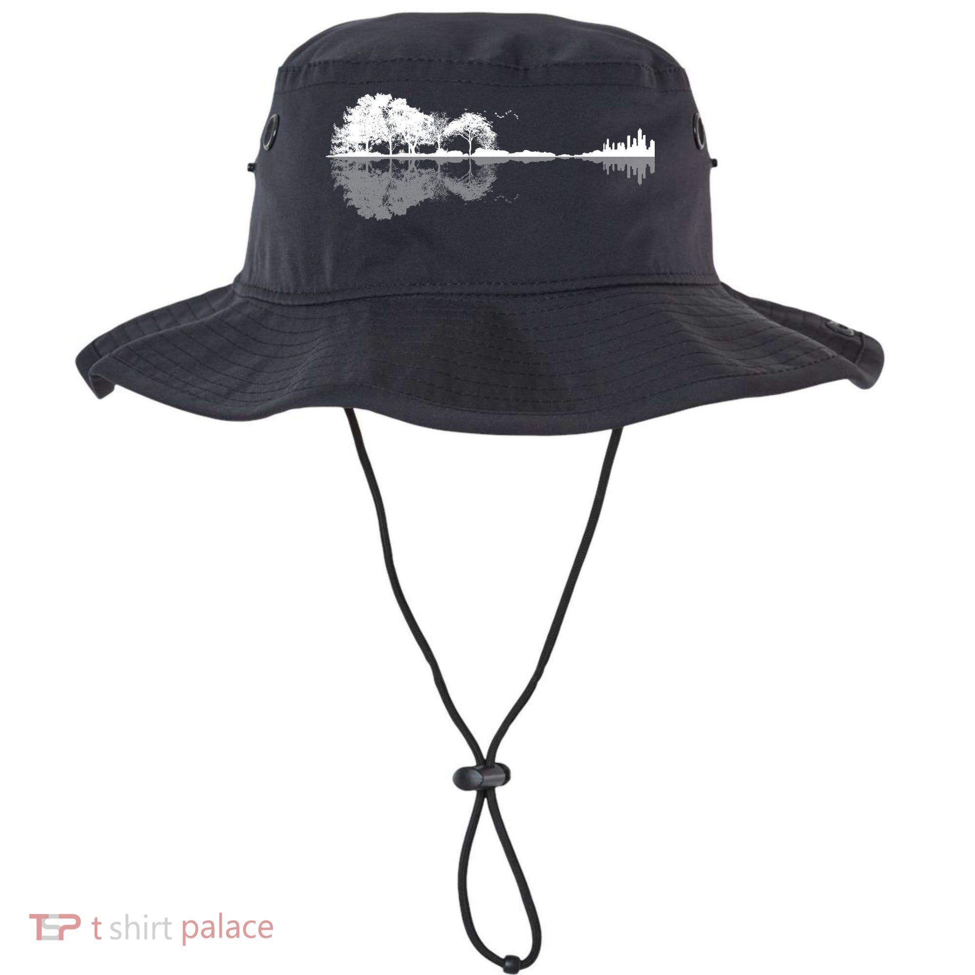 Guitar Lake Nature Wilderness Graphic Bucket Hat