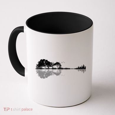 Guitar Lake Nature Wilderness Graphic Coffee Mug
