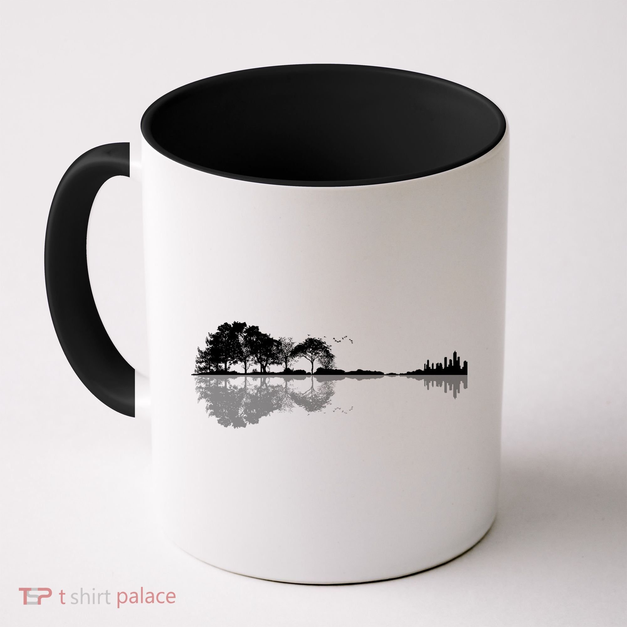 Guitar Lake Nature Wilderness Graphic Coffee Mug