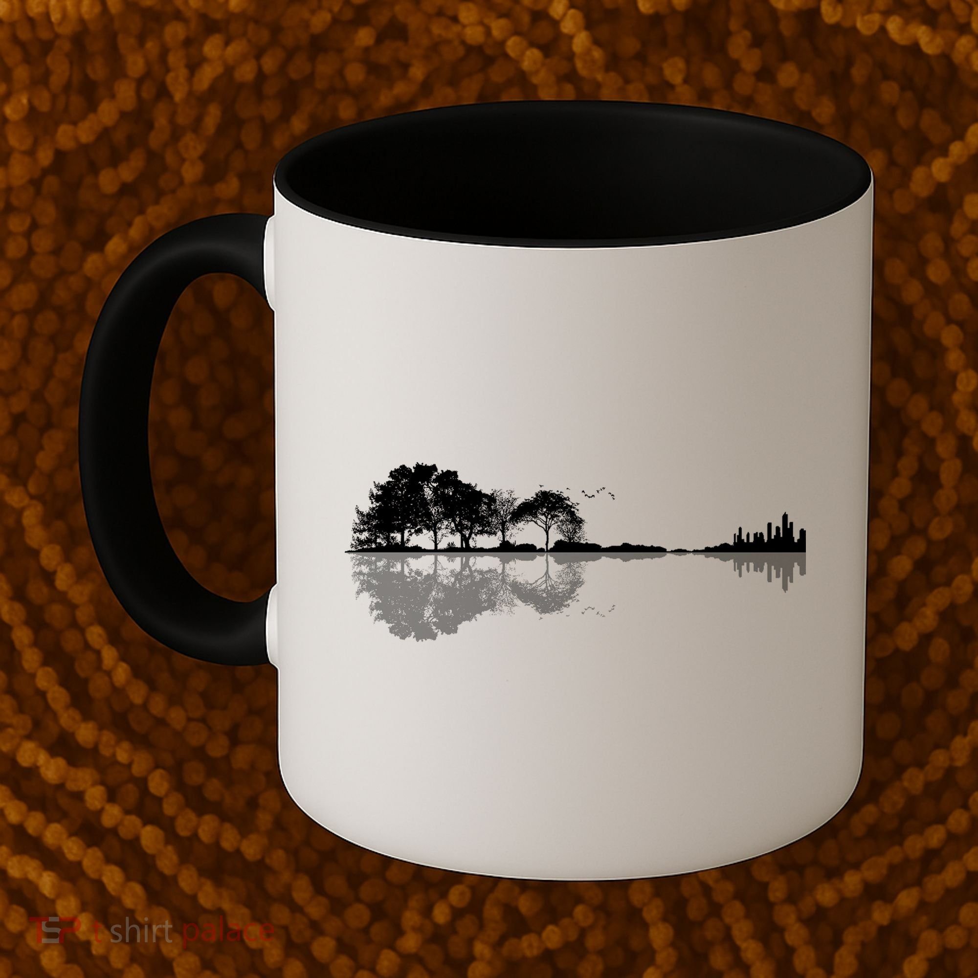 Guitar Lake Nature Wilderness Graphic Coffee Mug