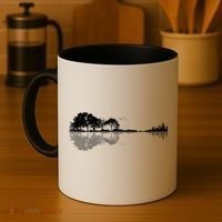 Guitar Lake Nature Wilderness Graphic Coffee Mug thumb 4