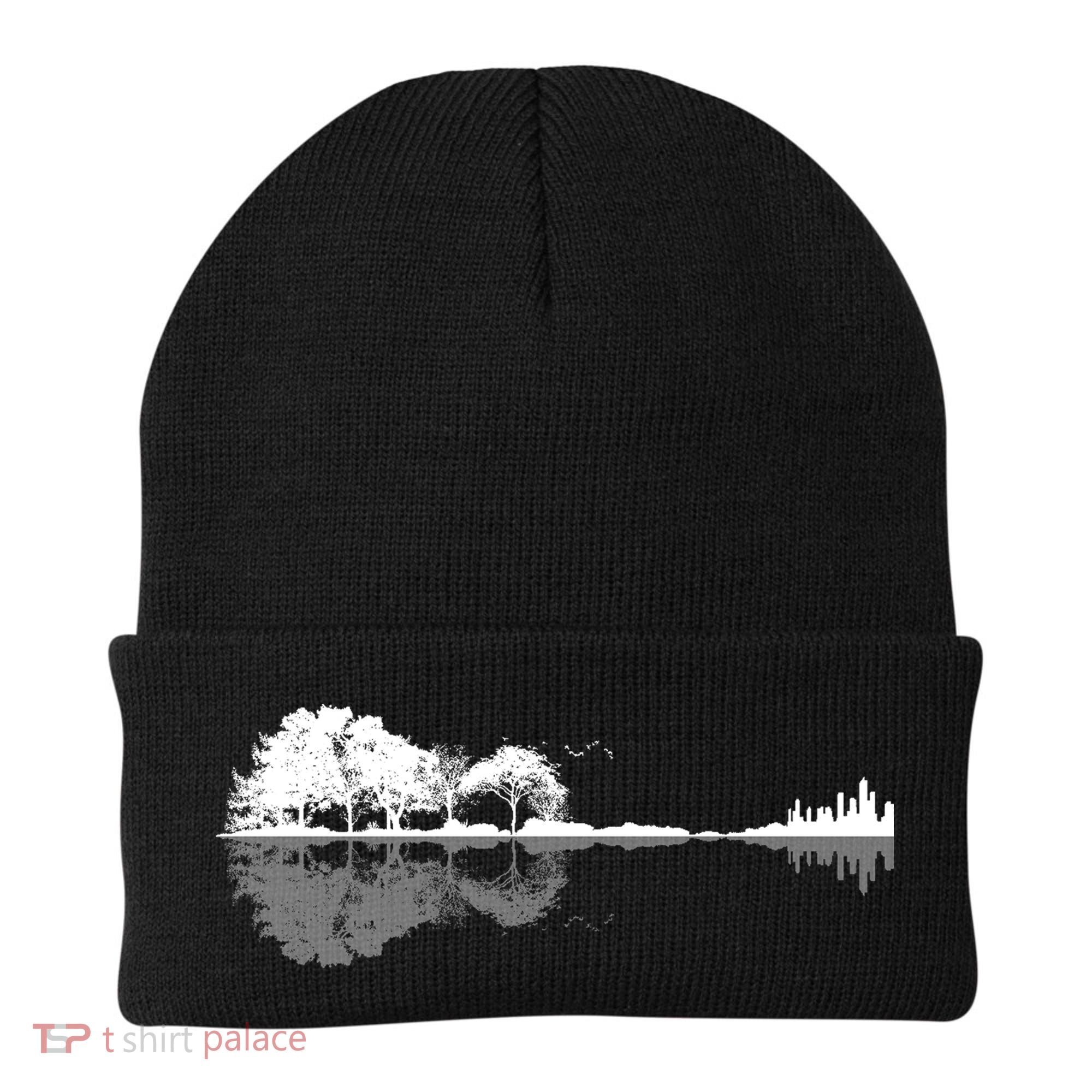 Guitar Lake Nature Wilderness Graphic Beanie