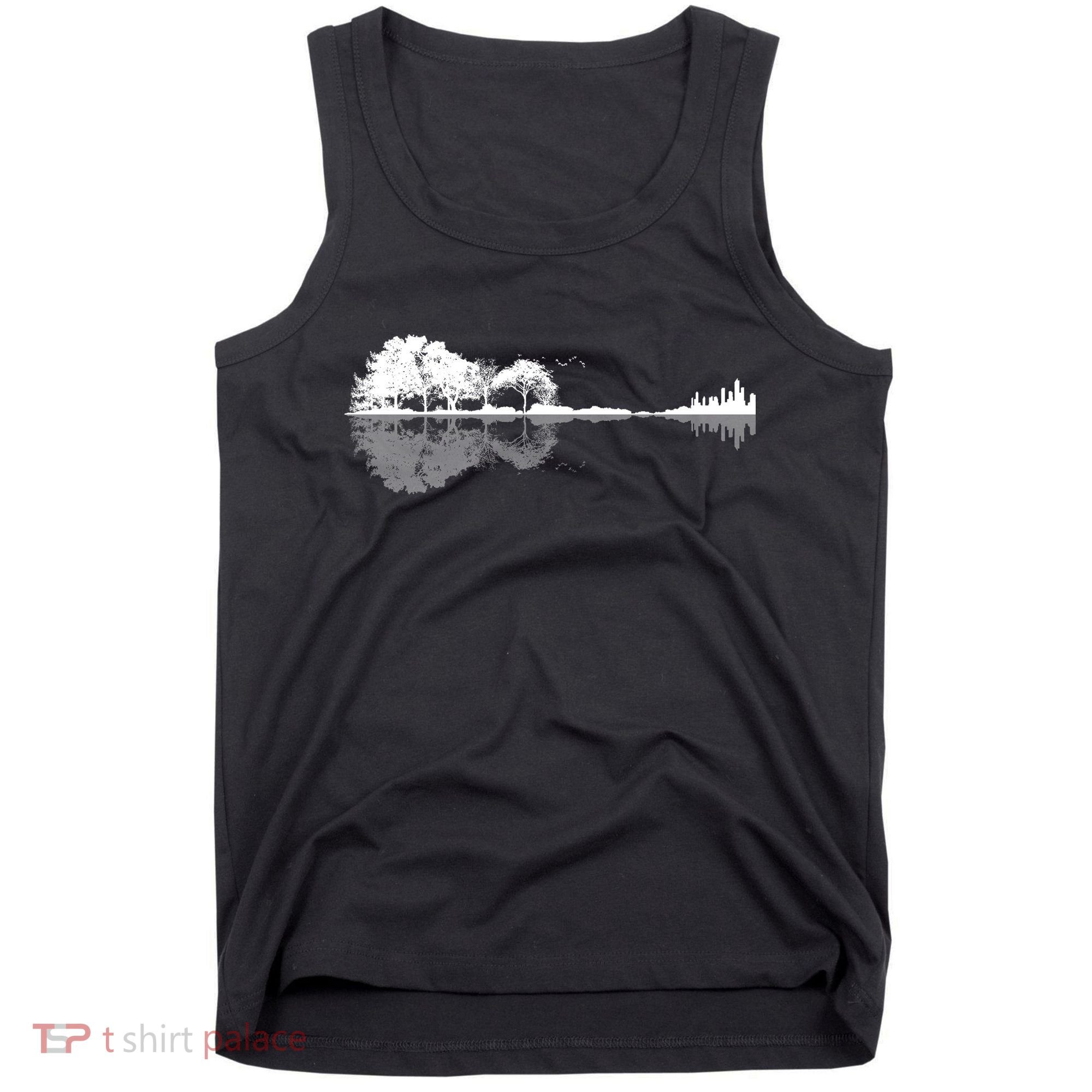 Guitar Lake Nature Wilderness Graphic Tank Top