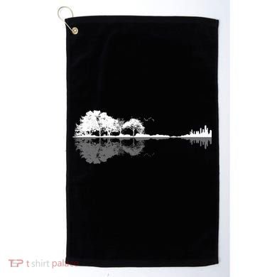 Guitar Lake Nature Wilderness Graphic Golf Towel
