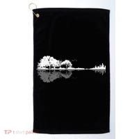 Guitar Lake Nature Wilderness Graphic Golf Towel thumb 0