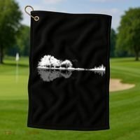 Guitar Lake Nature Wilderness Graphic Golf Towel thumb 1