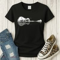 Guitar Lake Nature Wilderness Graphic Women's T-Shirt thumb 3