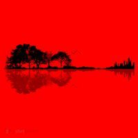 Guitar Lake Nature Wilderness Graphic Santa Hat thumb 1
