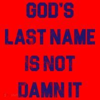 Gods Last Name Is Not Damn It Santa Hat thumb 1