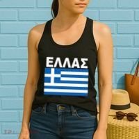 Greek Language National Flag Of Greece Women's Tank Top thumb 2