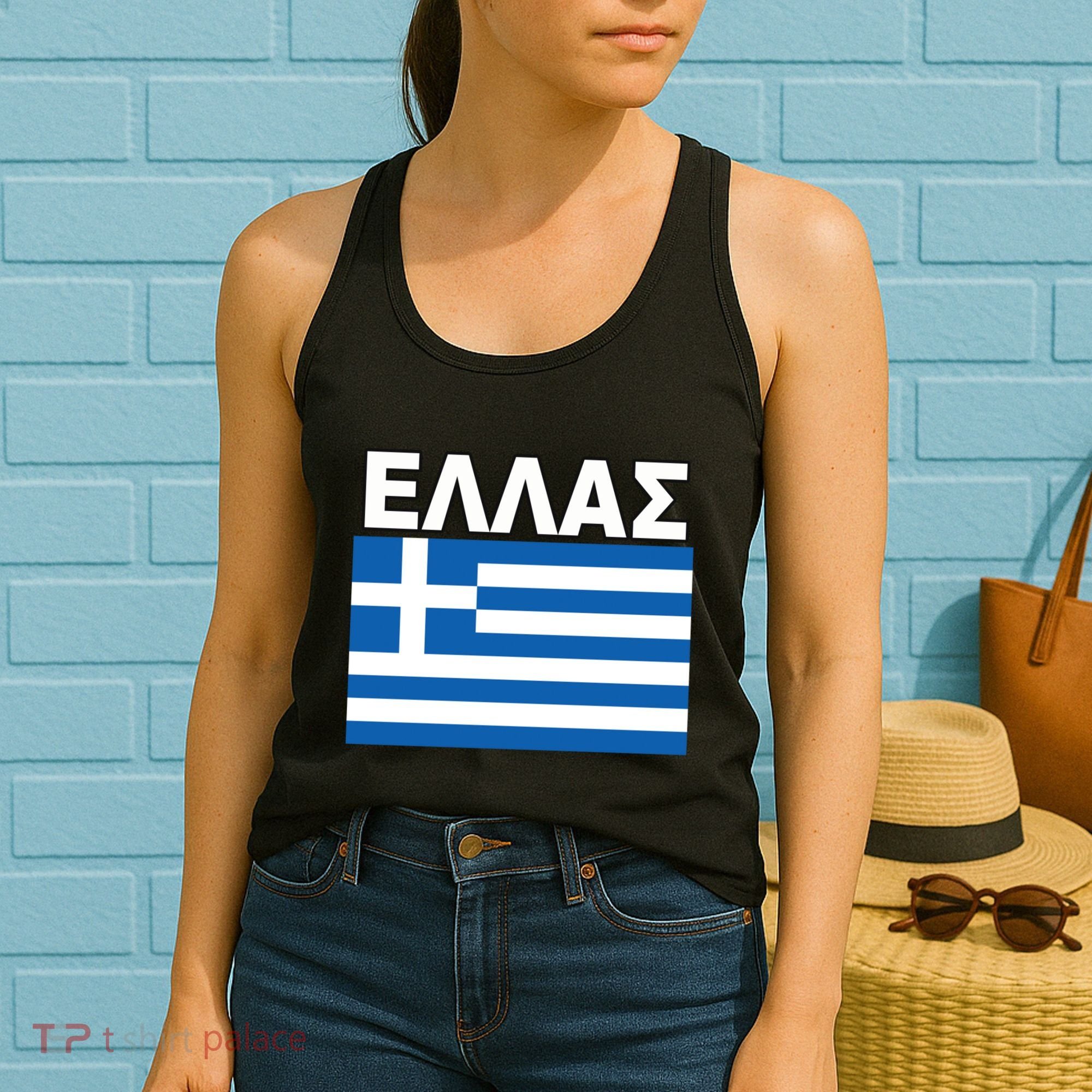 Greek Language National Flag Of Greece Women's Tank Top