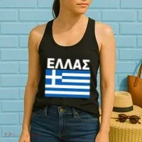Greek Language National Flag Of Greece Women's Tank Top thumb 2