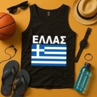 Greek Language National Flag Of Greece Tank Top thumb 4