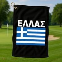 Greek Language National Flag Of Greece Golf Towel thumb 1
