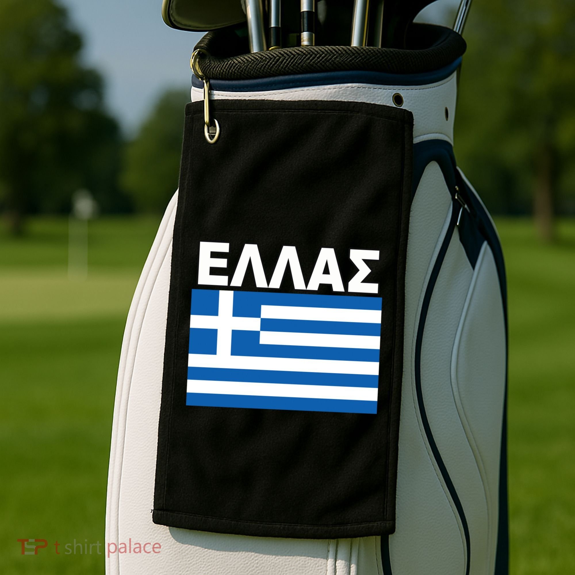 Greek Language National Flag Of Greece Golf Towel