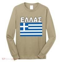 Greek Language National Flag Of Greece Long Sleeve Shirt thumb 0