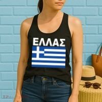 Greek Language National Flag Of Greece Women's Tank Top thumb 2