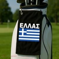 Greek Language National Flag Of Greece Golf Towel thumb 2