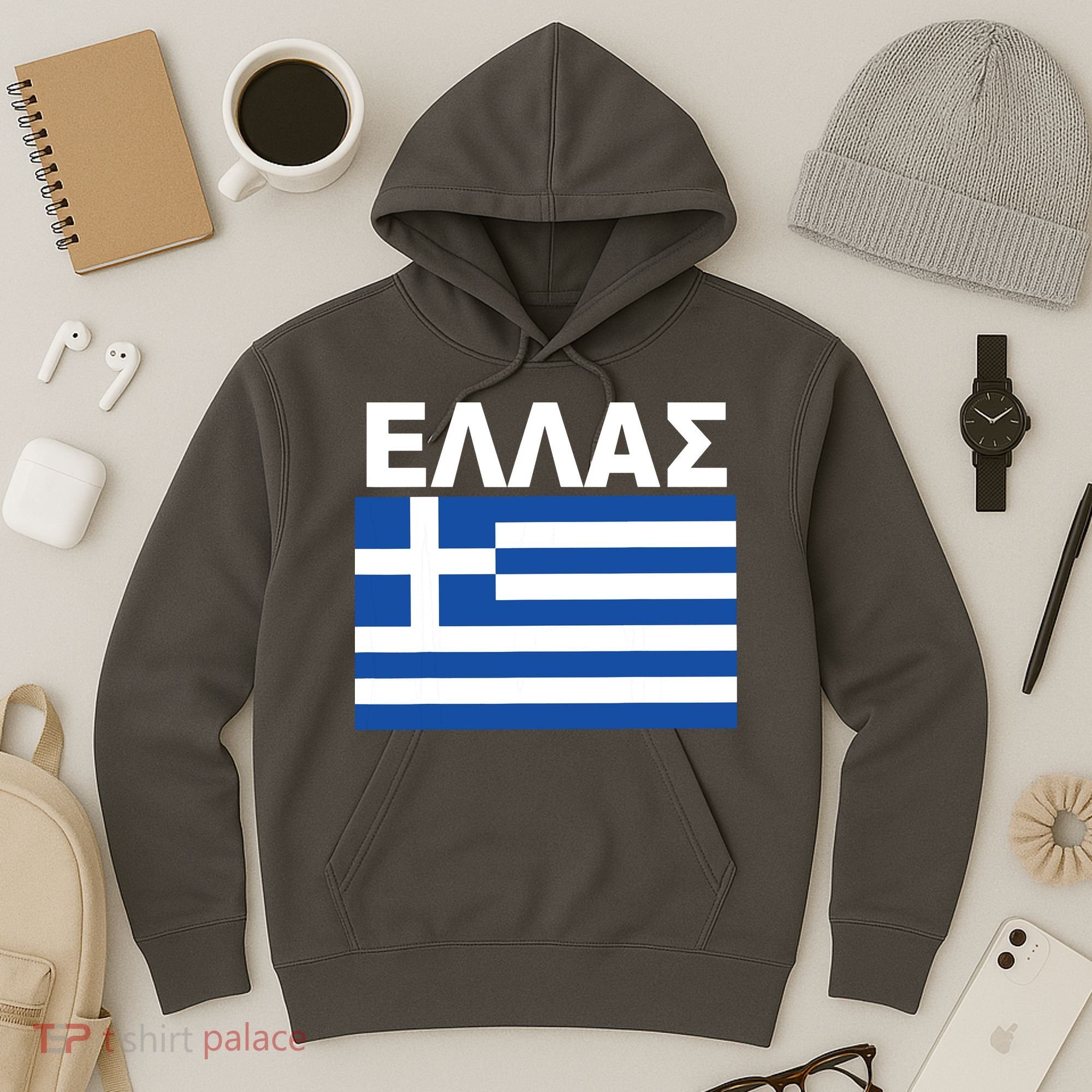 Greek Language National Flag Of Greece Hoodie