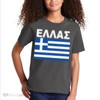 Greek Language National Flag Of Greece Kids T-Shirt thumb 2