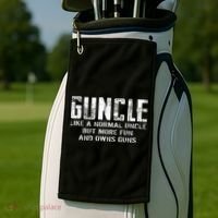 Guncle Like Normal Uncle More Fun Owns Guns Golf Towel thumb 2