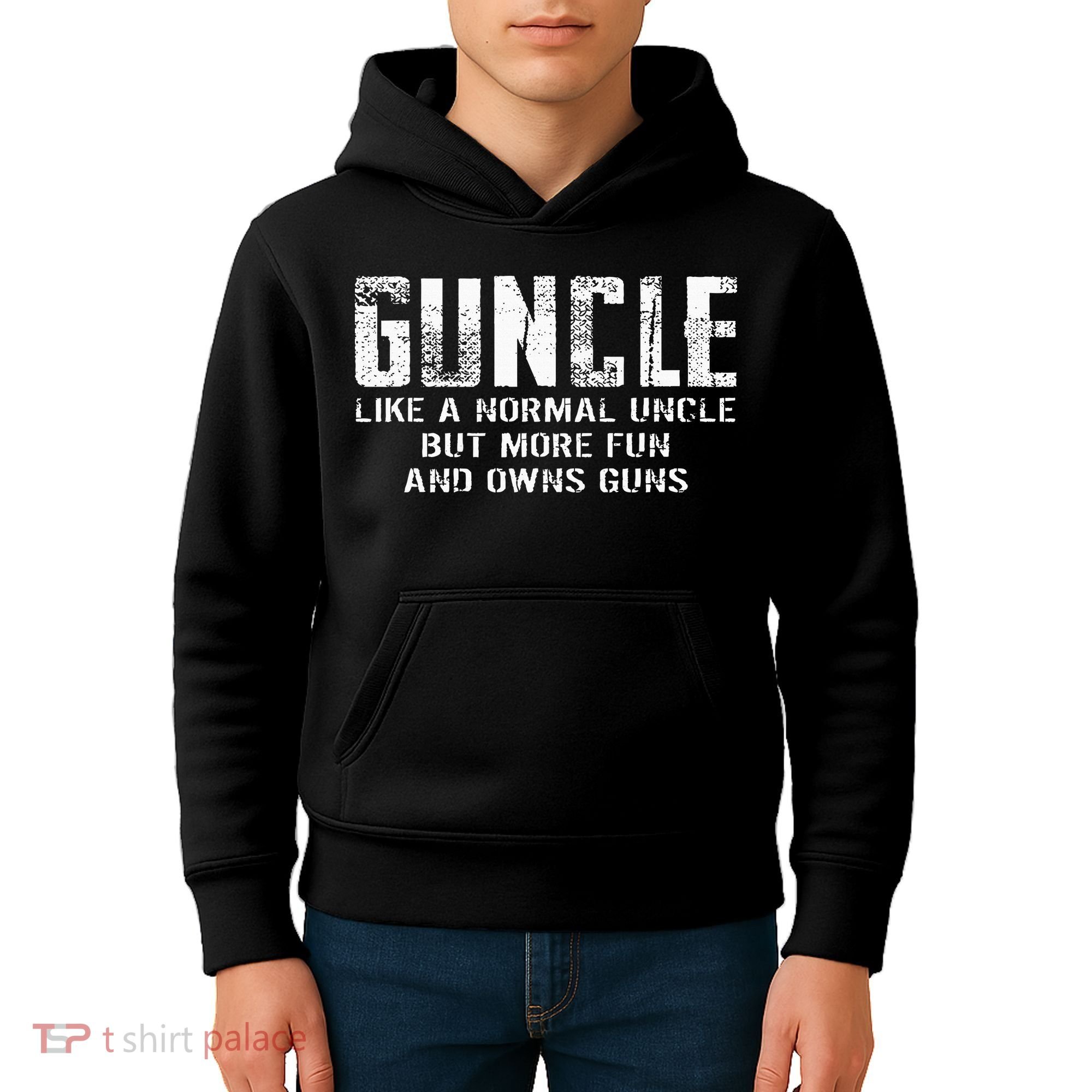 Guncle Like Normal Uncle More Fun Owns Guns Kids Hoodie