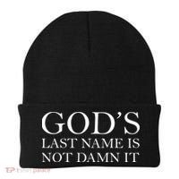 God's Last Name Is Not Damn It Beanie thumb 0