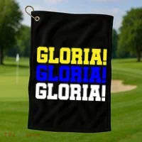 Gloria! Gloria! Gloria! Golf Towel thumb 1