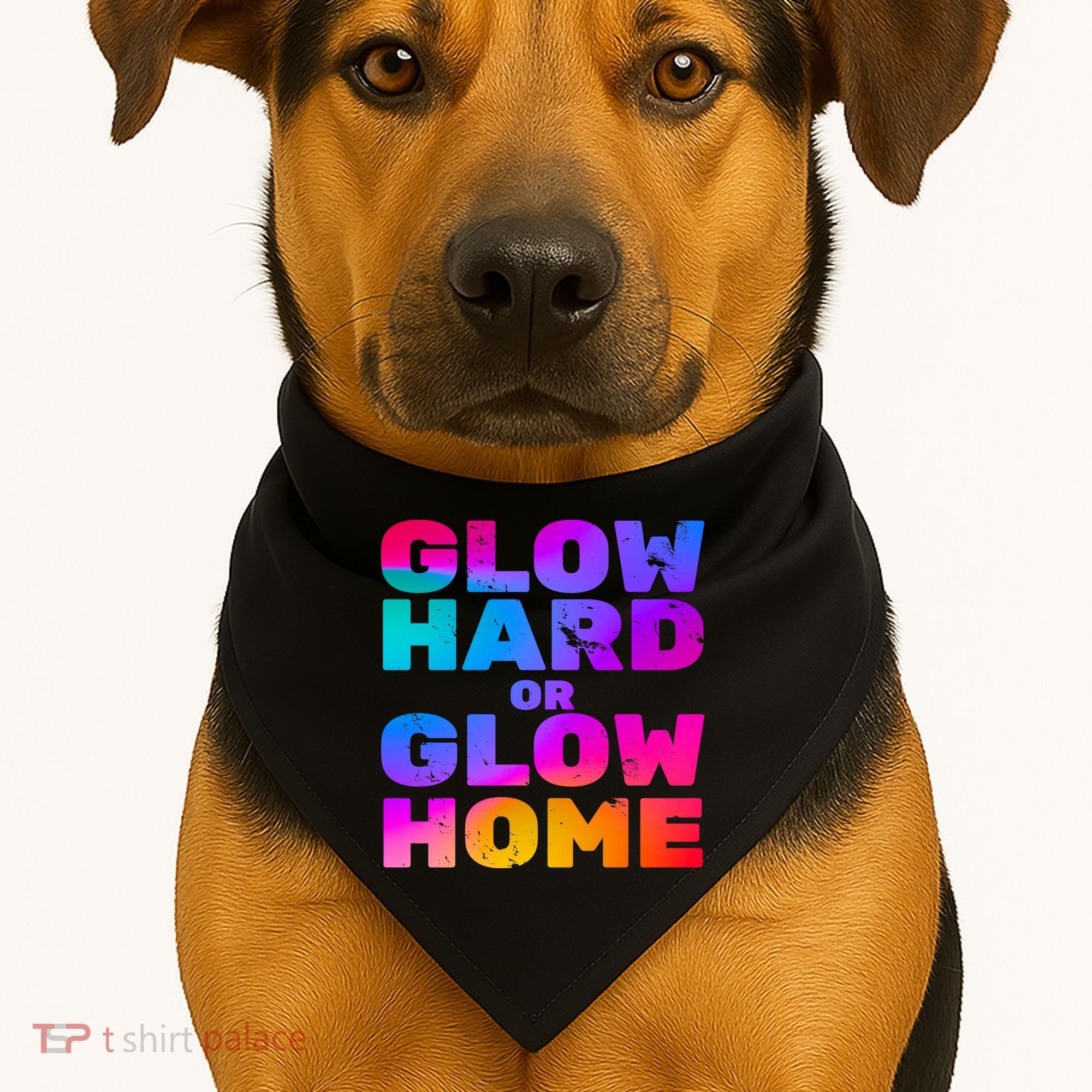 Glow Hard Or Glow Home USA-Made Doggie Bandana