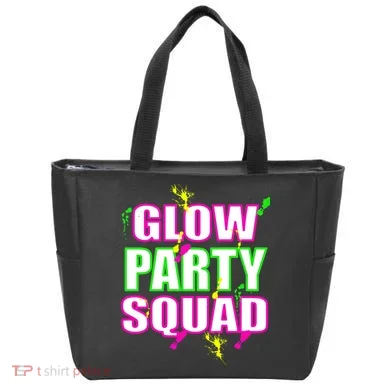 Glow Party Squad Tote Bag