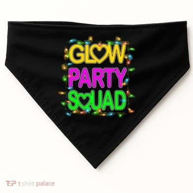 Glow Party Squad1 USA-Made Doggie Bandana