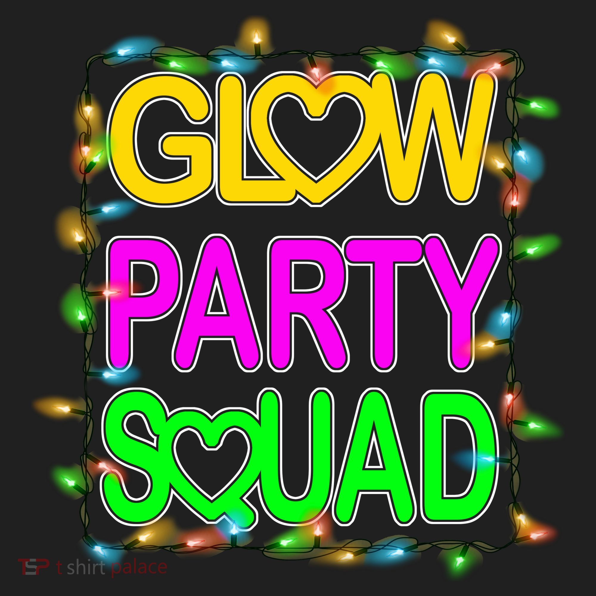 Glow Party Squad1 Golf Towel