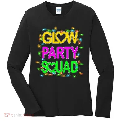 Glow Party Squad1 Women's Long Sleeve Shirt