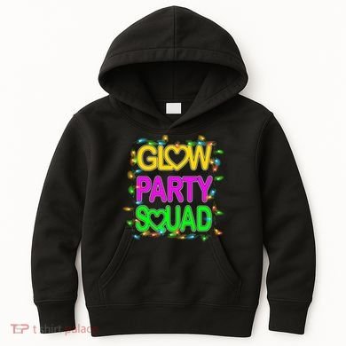 Glow Party Squad1 Kids Hoodie
