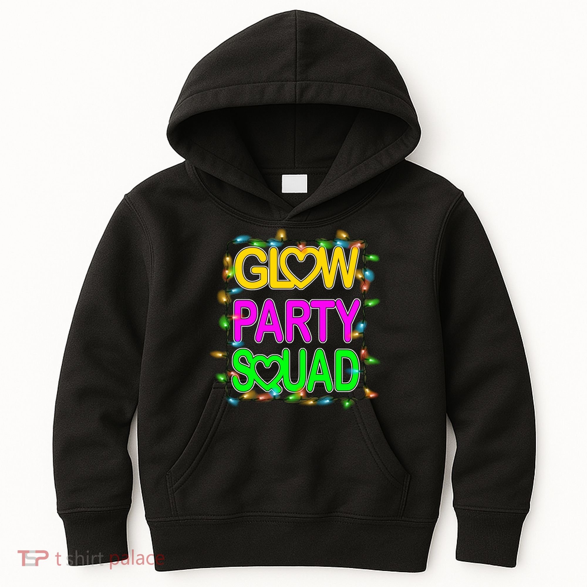 Glow Party Squad1 Kids Hoodie