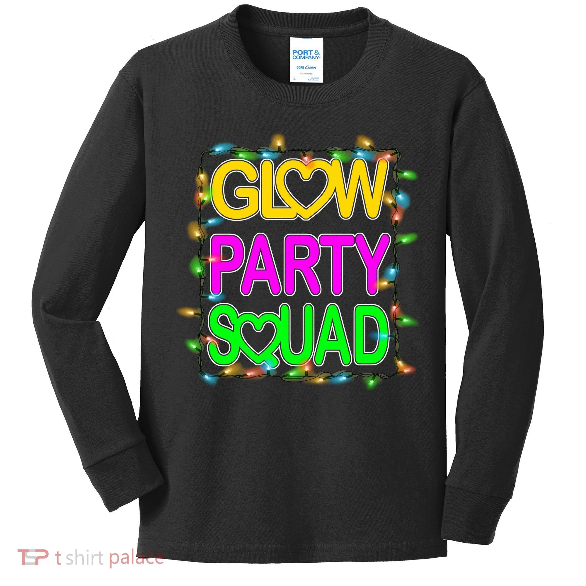 Glow Party Squad1 Kids Long Sleeve Shirt
