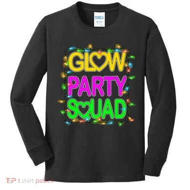 Glow Party Squad1 Kids Long Sleeve Shirt
