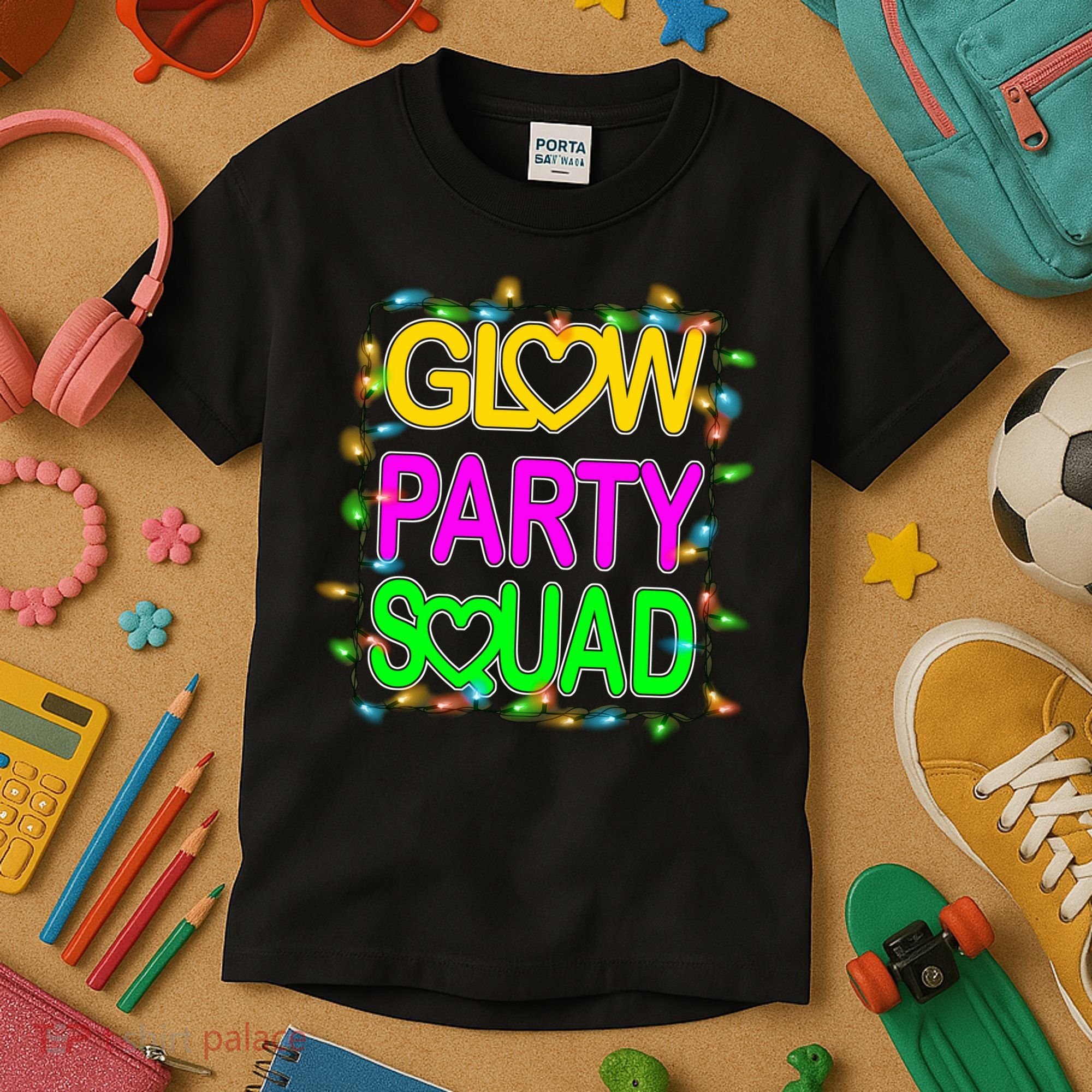 Glow Party Squad1 Kids T-Shirt