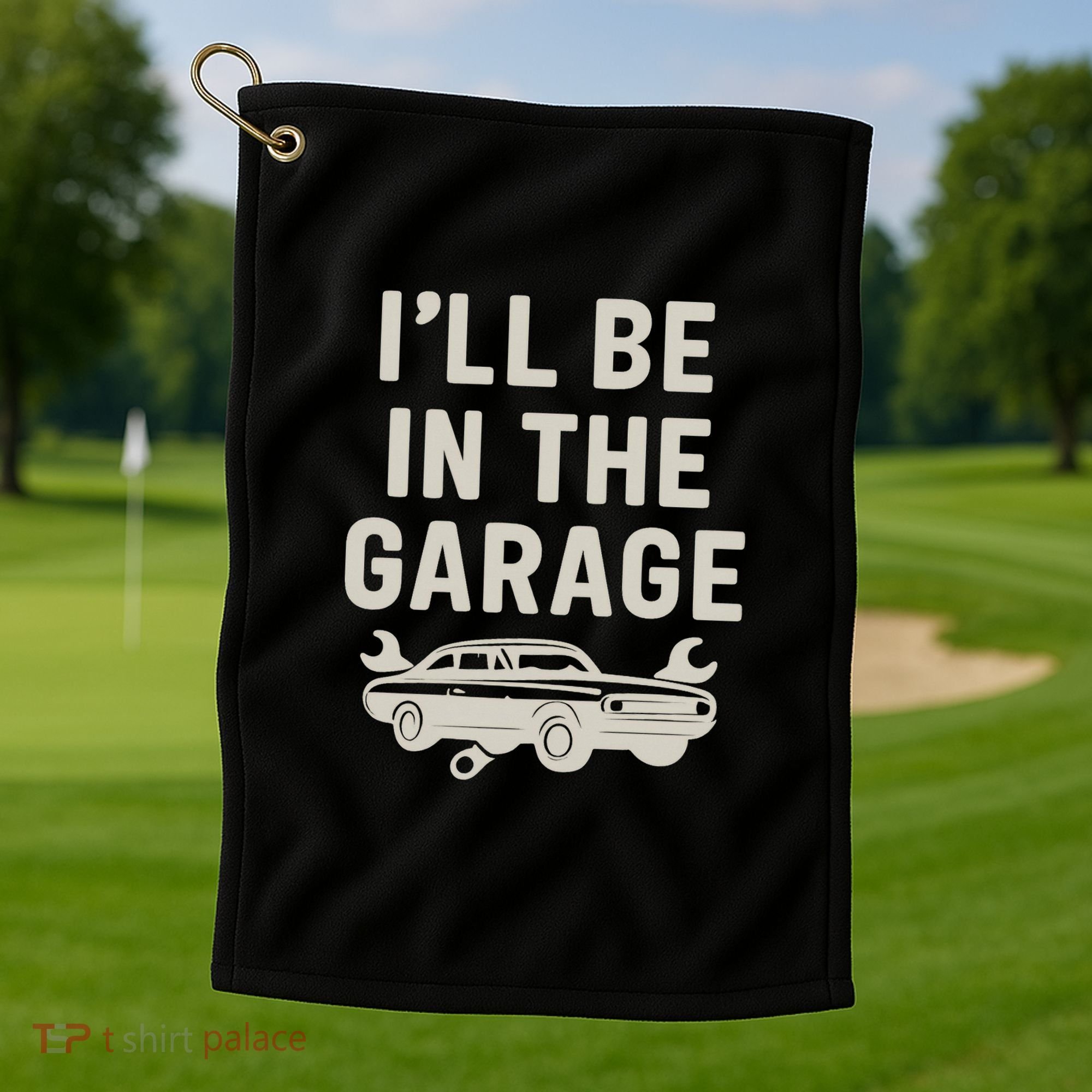Garage Life: Perfect Gift for Dads Golf Towel