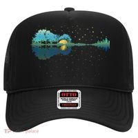 Guitar Lake Reflections Night Sky And Moon Guitar Music Hat thumb 0